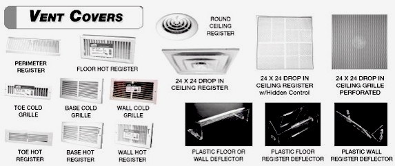 HVAC Registers - Supply and Return air grills.